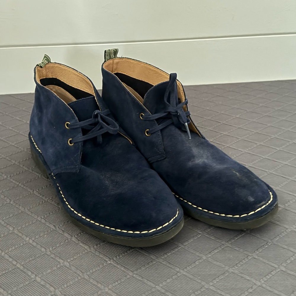 Poll Ralph Lauren Navy Suede Men's Chukka Boots, Men’s 9
